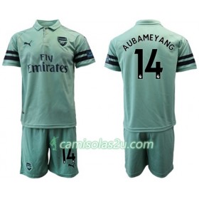Camisolas de Futebol Arsenal Aubameyang 14 Criança Equipamento 3ª 2018/19 Manga Curta